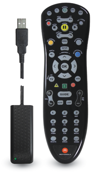 Using a radio frequency remote control Motorola MXv4 RF with maxTV