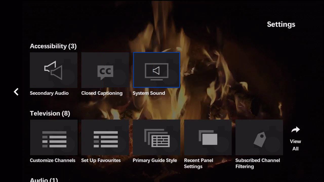 Turning on System Sound (remote button sound effects) on maxTV