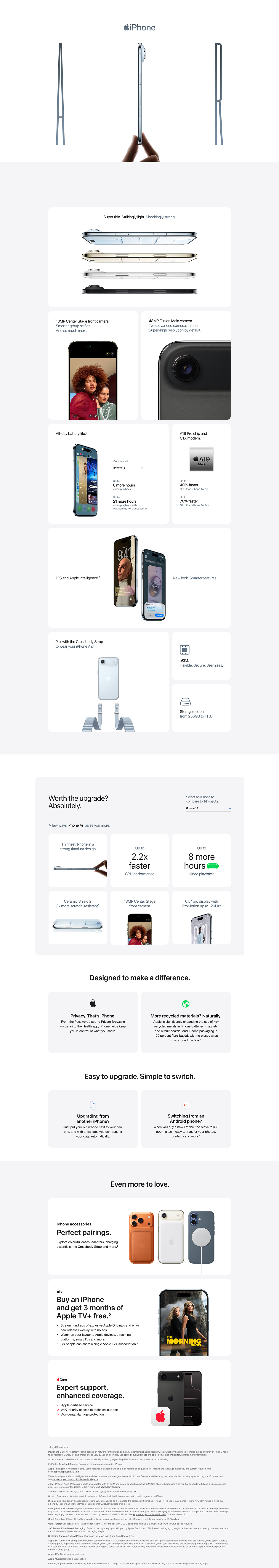 Compare iPhone Devices