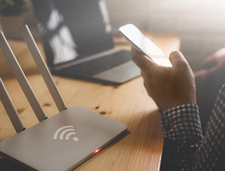 a woman using a laptop