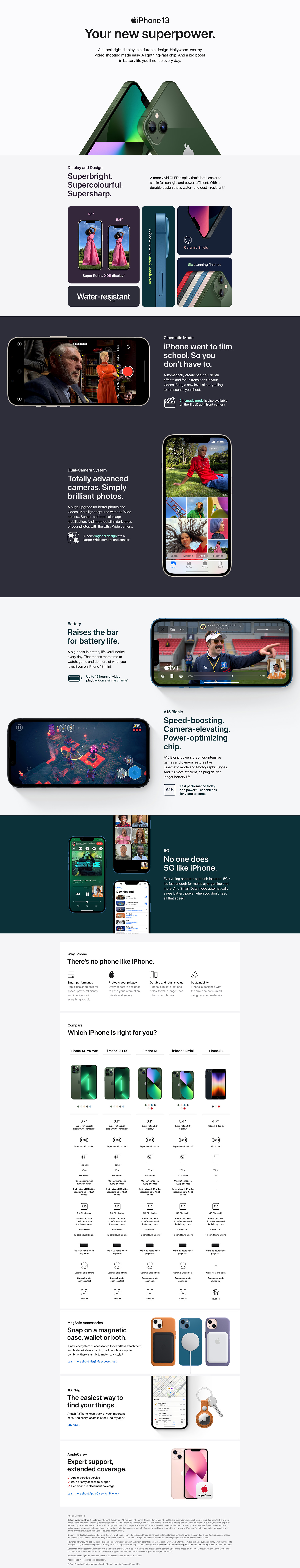 Compare iPhone Devices