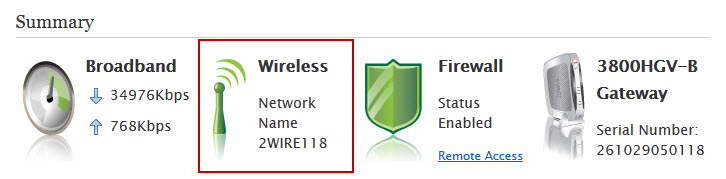 2Wire or Pace gateway - Wireless