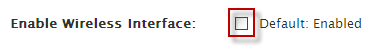 2Wire or Pace gateway - Wireless - Enable Wireless Interface