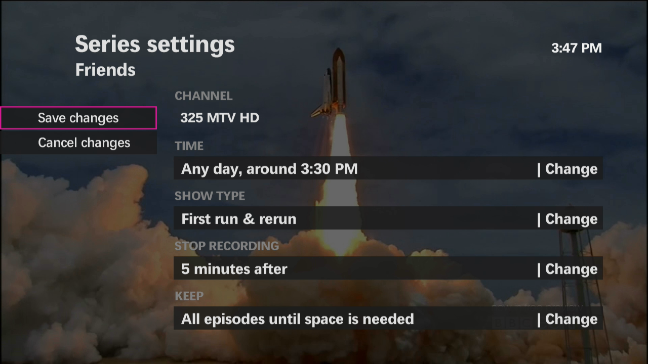Setting when to stop recording on maxTV Support SaskTel