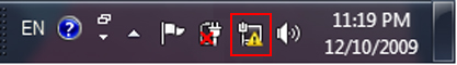 Network Connection icon (not connected)