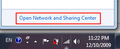Open Network and Sharing Center