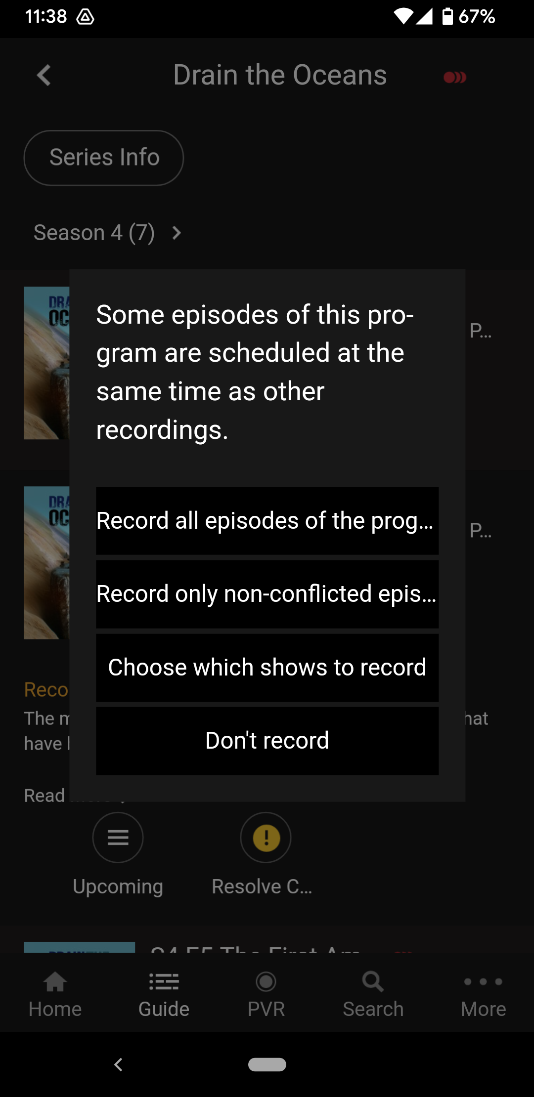 Fixing a recording conflict on maxTV PVR Support SaskTel