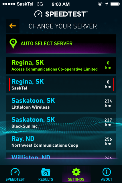 using the ookla speedtest