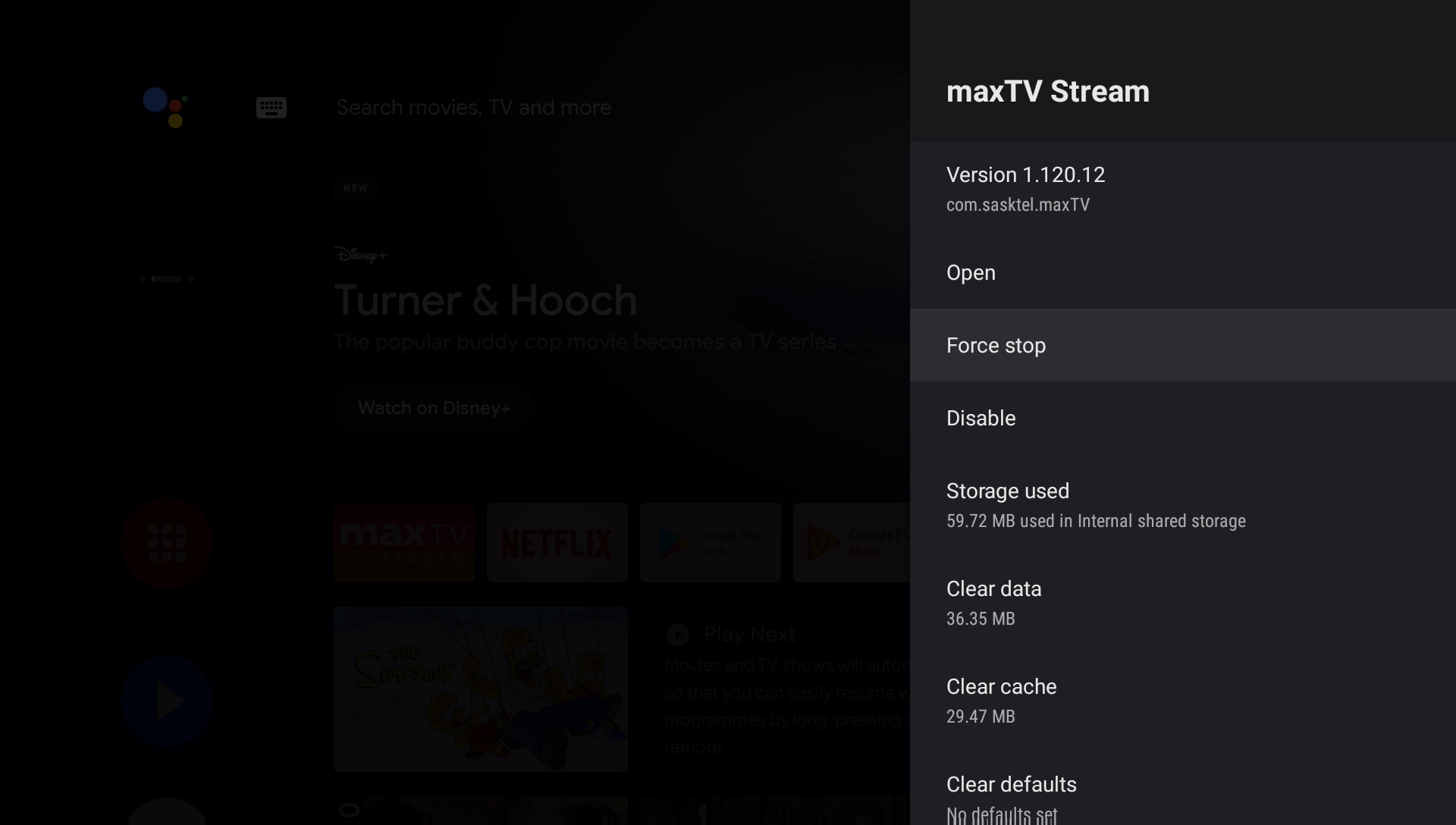 Clearing the data or cache on your maxTV Stream media box | Support