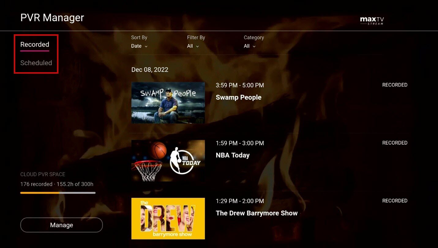 Using Cloud PVR on a maxTV Stream media box Support SaskTel