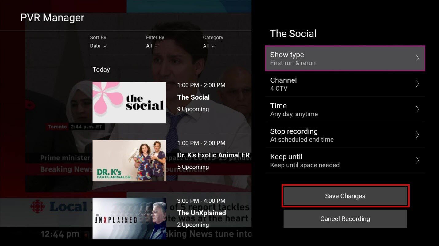 Using Cloud PVR on a maxTV Stream media box Support SaskTel