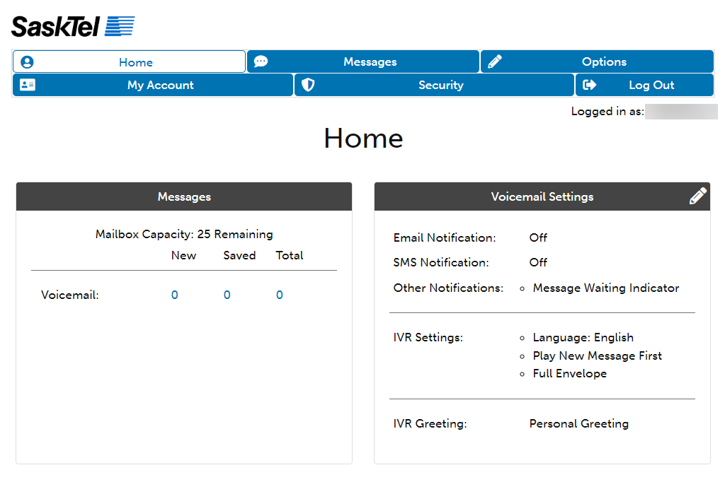 Personal voice mail support hub Support SaskTel