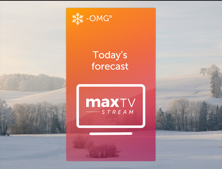 Stay cozy with maxTV Stream and save