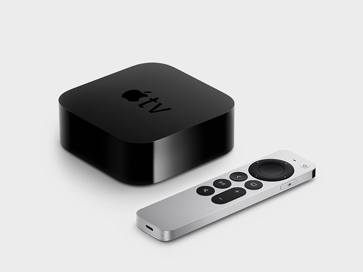 an Apple TV 4K and remote