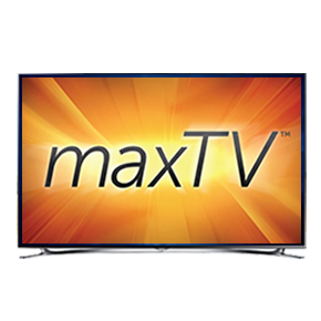 maxTV logo on a television