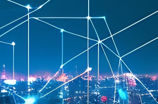 City at night featuring pinpoints of smart features