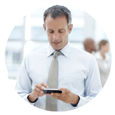 Man holding wireless phone
