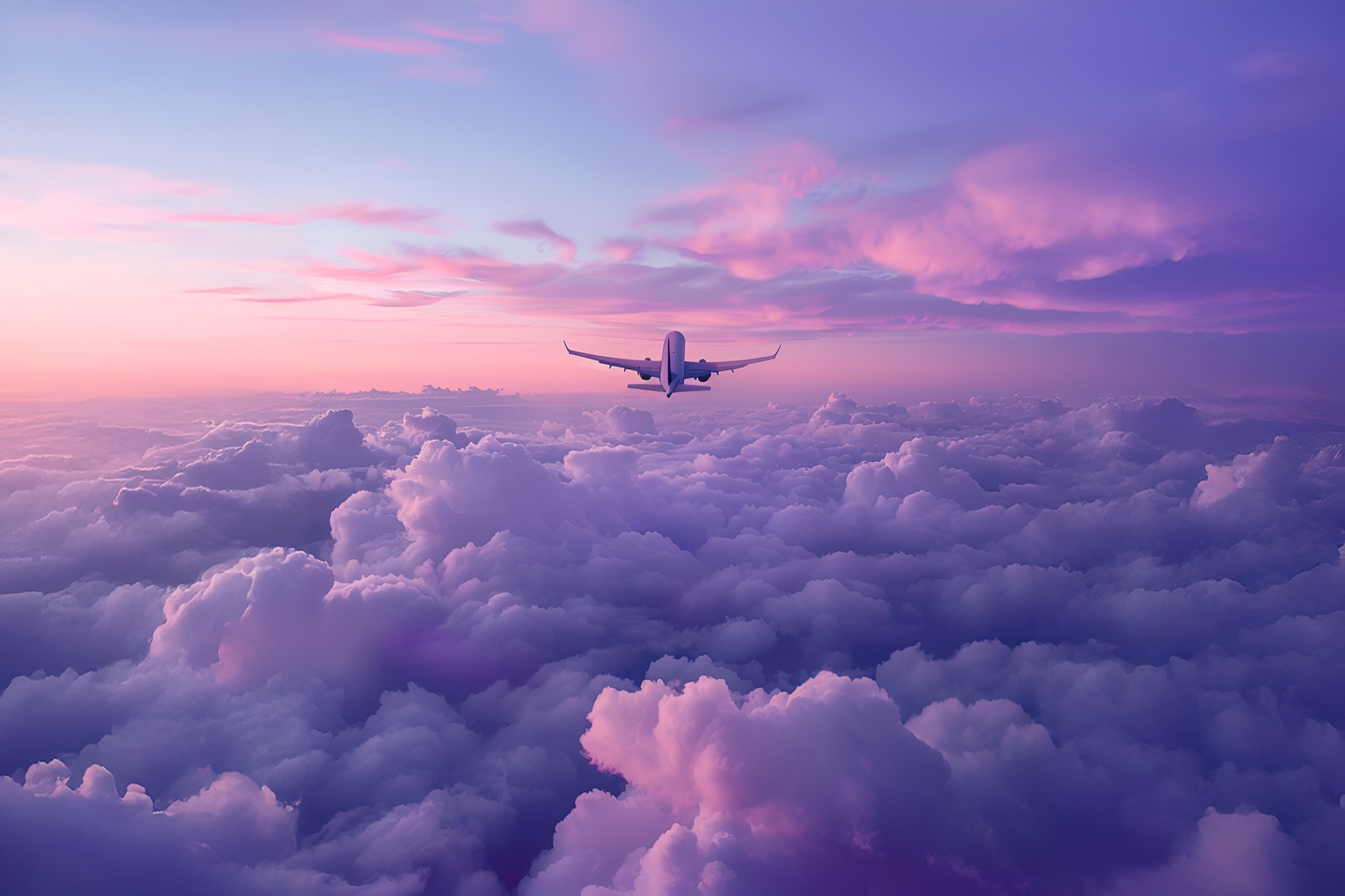 Airplane flying in the sky