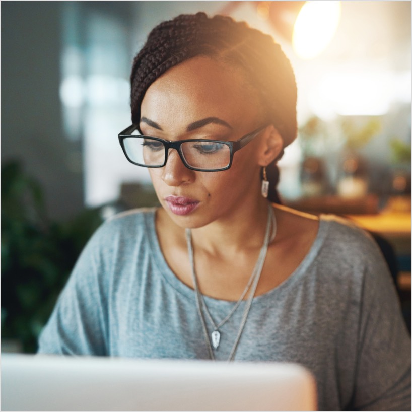 Woman at computer